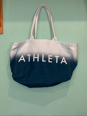 Athleta Navy to White Ombre Tote